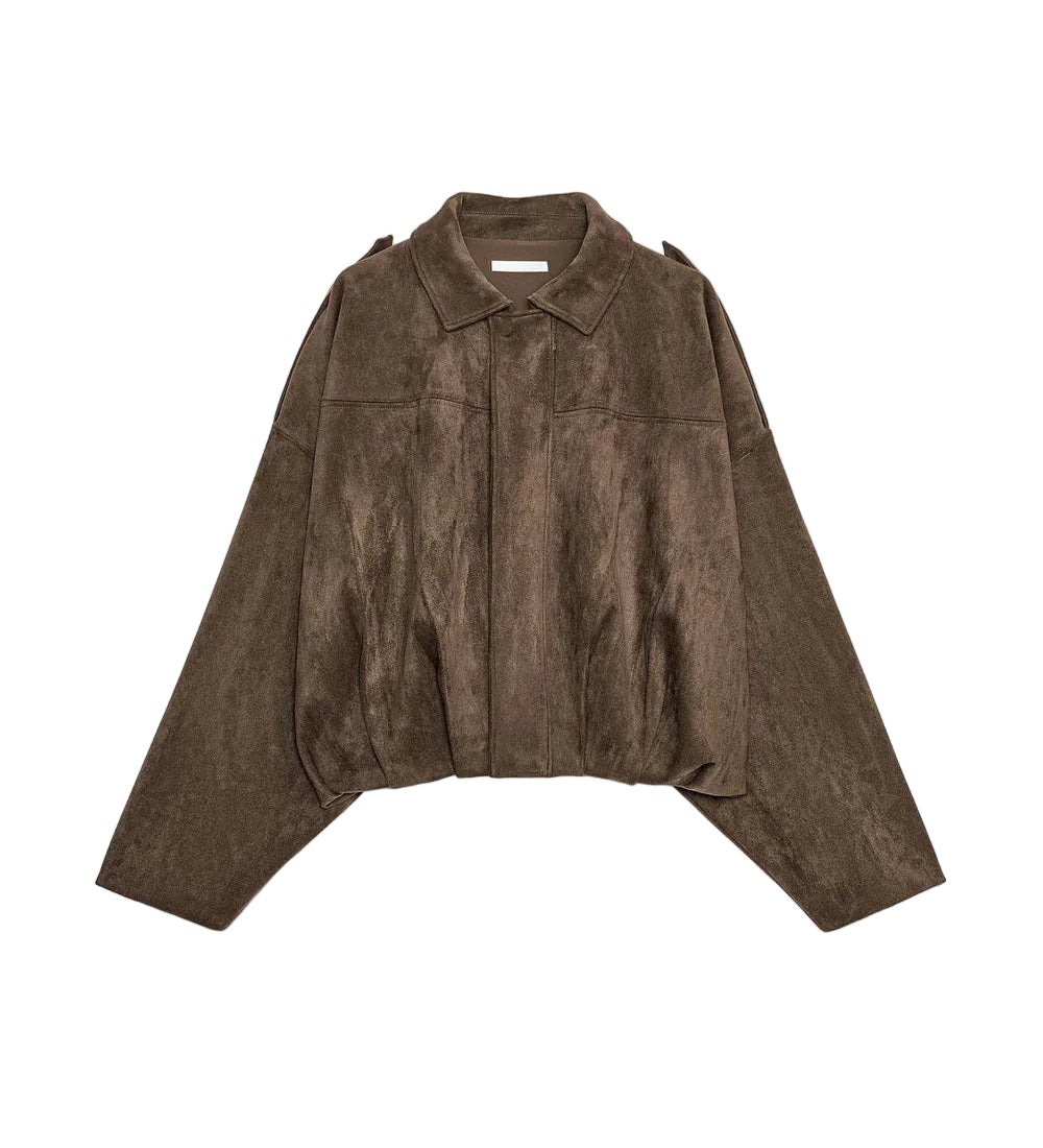 EMA™ – CASACO EM CAMURÇA SINTÉTICA OVERSIZED