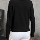 MAHALIA™ – CAMISOLA DE MALHA TRANÇADA COM GOLA