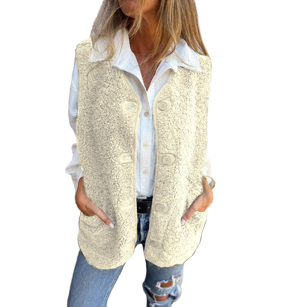 LUANA™ - COLETE CURTO QUENTINHO COM BOTÕES