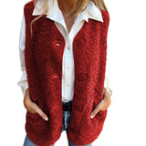 LUANA™ - COLETE CURTO QUENTINHO COM BOTÕES