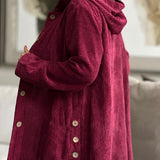 JOANA™ – CASACO DE BOMBAZINE COM CAPUZ E DESIGN ACOLHEDOR