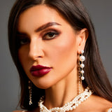 AMALIA™ – BRINCOS DE PÉROLAS COM ELEGANTE EFEITO CASCATA