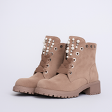 LEANA™ – BOTINS FEMININOS COM PÉROLAS E BRILHANTES