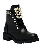 LEANA™ – BOTINS FEMININOS COM PÉROLAS E BRILHANTES