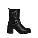 TANIA™ – BOTINS PRETOS COM SALTO CONFORTÁVEL