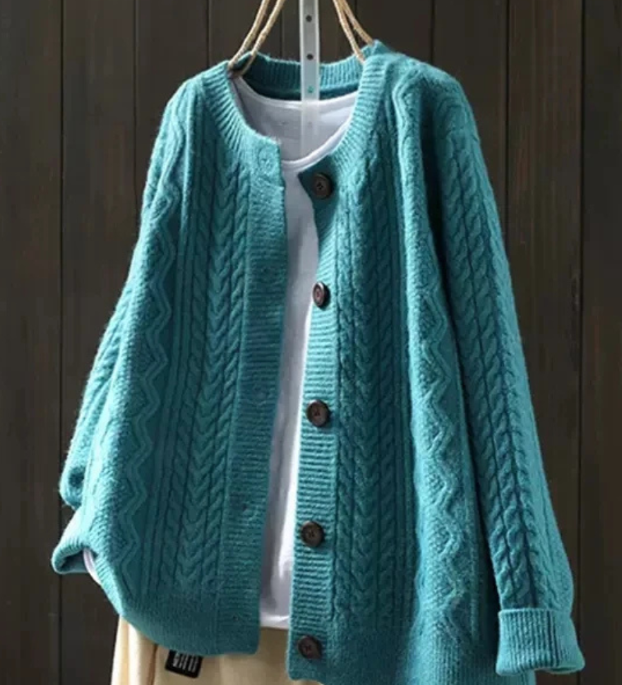 BÁRBARA™ – CARDIGAN DE MALHA TRANÇADA