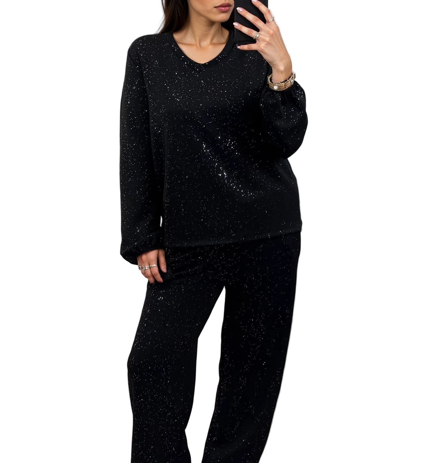 BRUNA™ - CONJUNTO COM BRILHO GLITTER