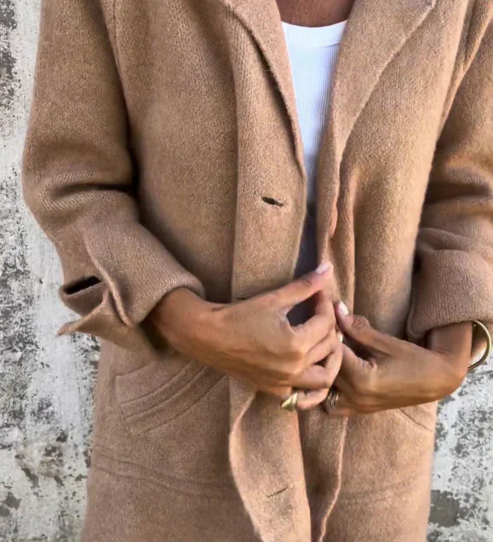 ELORA™ – SOBRETUDO LONGO CASUAL EM TECIDO LEVE