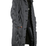 HELENA™ – CARDIGAN DE MALHA LONGO E GROSSO