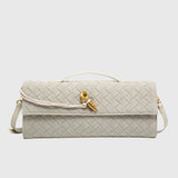 MILA™ – CLUTCH DE CAMURÇA ENTRELAÇADA DE LUXO