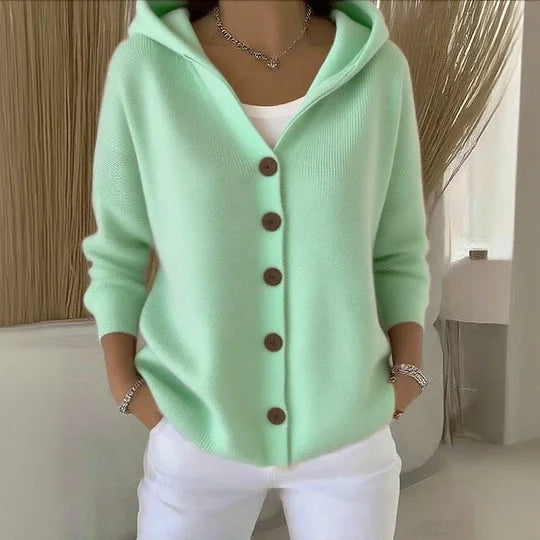 NOELLE™ – CARDIGAN LEVE COM CAPUZ