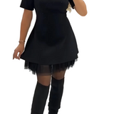 NANI™ - VESTIDO MINI MODERNO COM BRILHO