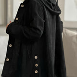 JOANA™ – CASACO DE BOMBAZINE COM CAPUZ E DESIGN ACOLHEDOR