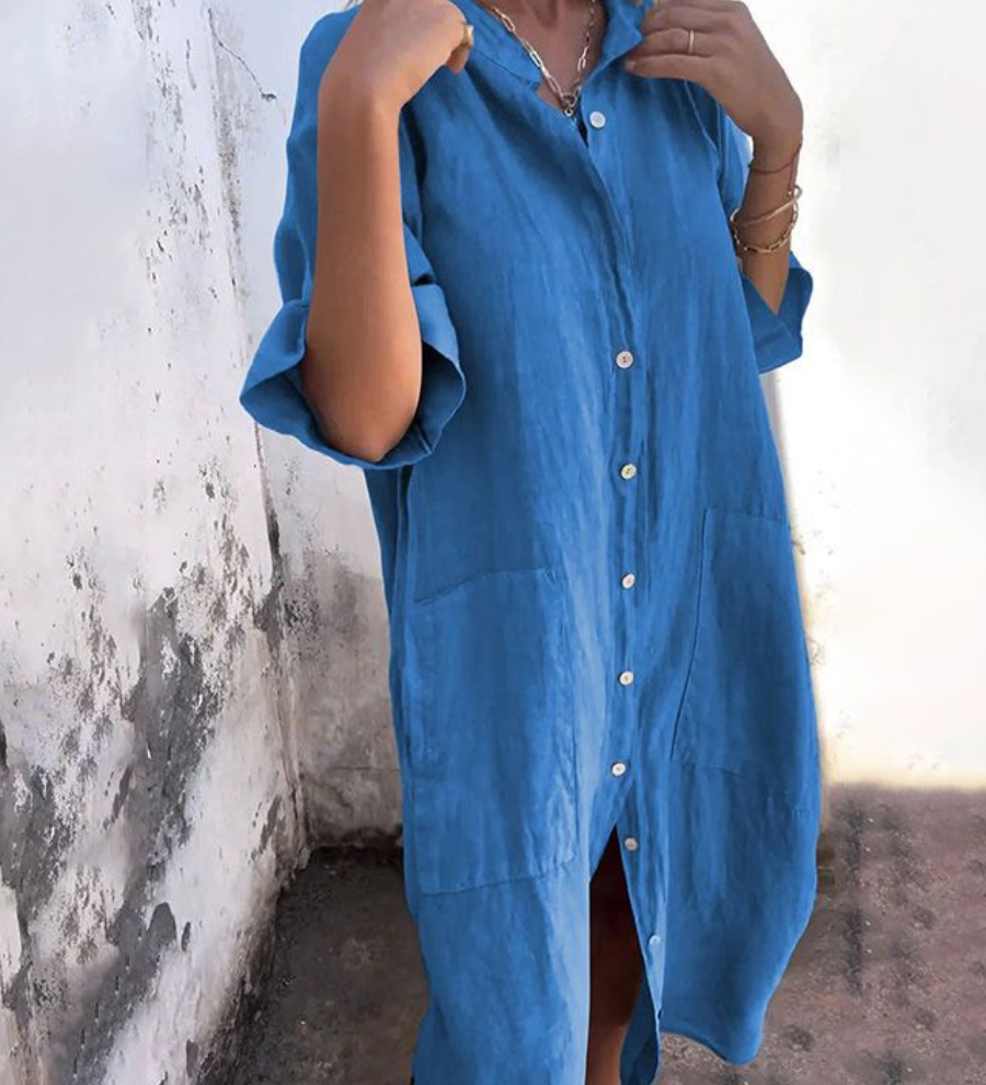 MELANIE™ – CAMISA-VESTIDO IBIZA LONGA