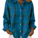 TEREZA™ - CAMISOLA XADREZ RETRO DE CONTRASTE