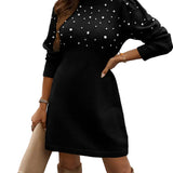 PERLÉA™ – VESTIDO DE MALHA ELEGANTE COM PÉROLAS