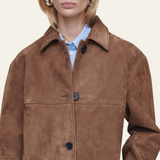 AMARA™ – CASACO EM CAMURÇA SINTÉTICA COM COLARINHO