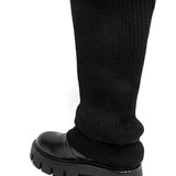 CARLOTA™ – BOTAS-MEIA PRETAS COM CORTE ELEGANTE