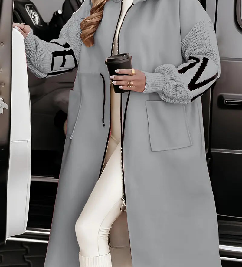 ROSANA™ – CASACO DE MALHA COM CAPUZ E DESIGN ELEGANTE