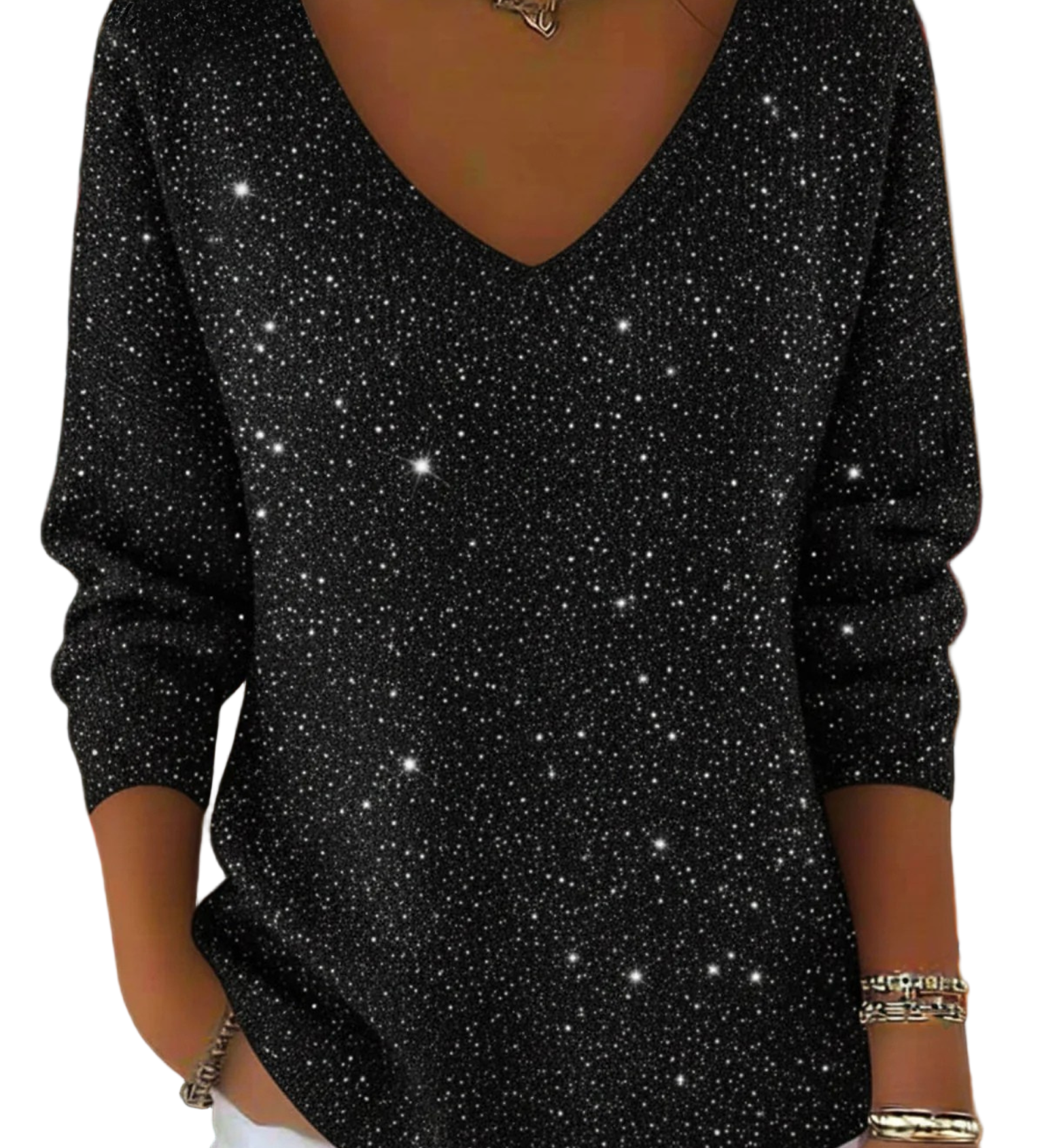 ALICE™ - CAMISOLA FESTIVA DE DECOTE EM V