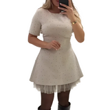 NANI™ - VESTIDO MINI MODERNO COM BRILHO