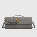 MILA™ – CLUTCH DE CAMURÇA ENTRELAÇADA DE LUXO