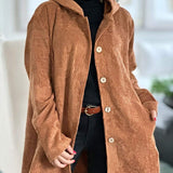 JOANA™ – CASACO DE BOMBAZINE COM CAPUZ E DESIGN ACOLHEDOR