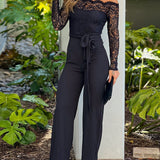 MATILDE™ - MACACÃO DE MANGA COMPRIDA COM DETALHES EM RENDA