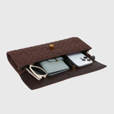 MILA™ – CLUTCH DE CAMURÇA ENTRELAÇADA DE LUXO