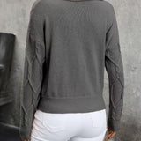 MAHALIA™ – CAMISOLA DE MALHA TRANÇADA COM GOLA