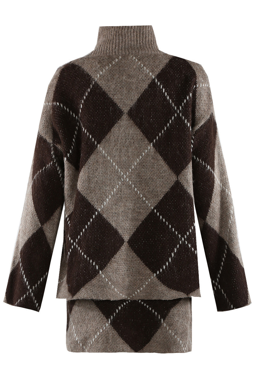 Argyle Jumper And Skirt Set - PRE-ORDER