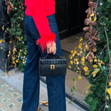 JULIANA™ – MALA ESTRUTURADA ENTRELAÇADA COM BRILHO