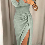 ÉRICA™ - VESTIDO DE GALA COM OMBROS DESCOBERTOS