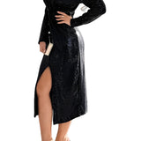 NÚRIA™ | VESTIDO DE NOITE COM LANTEJOULAS