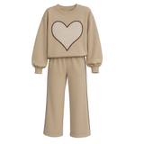 AMÁLIA™ - CONJUNTO 2 PEÇAS COM TOP DE PAETES EM FORMA DE CORAÇÃO