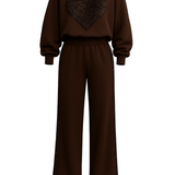 AMÁLIA™ - CONJUNTO 2 PEÇAS COM TOP DE PAETES EM FORMA DE CORAÇÃO