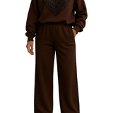 AMÁLIA™ - CONJUNTO 2 PEÇAS COM TOP DE PAETES EM FORMA DE CORAÇÃO