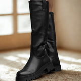 ELVIRA™ – BOTAS ALTAS FEMININAS COM SALTO BLOCO