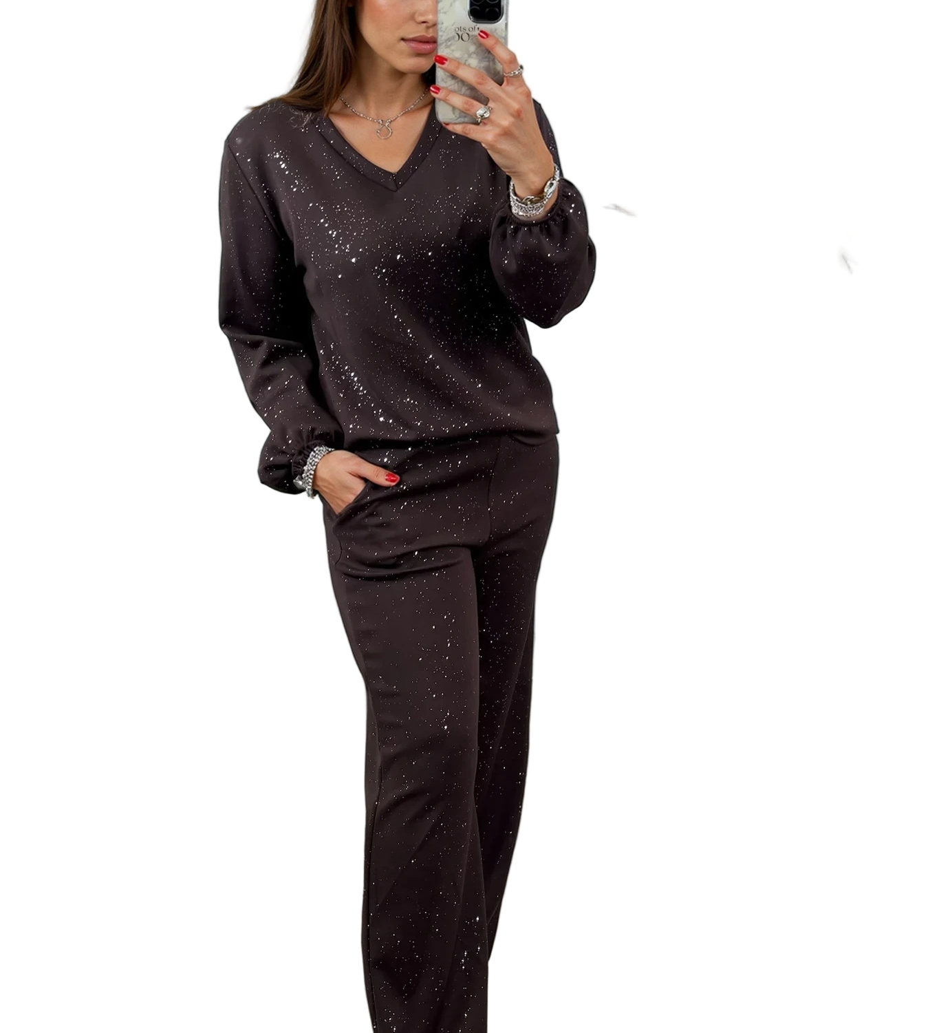 BRUNA™ - CONJUNTO COM BRILHO GLITTER