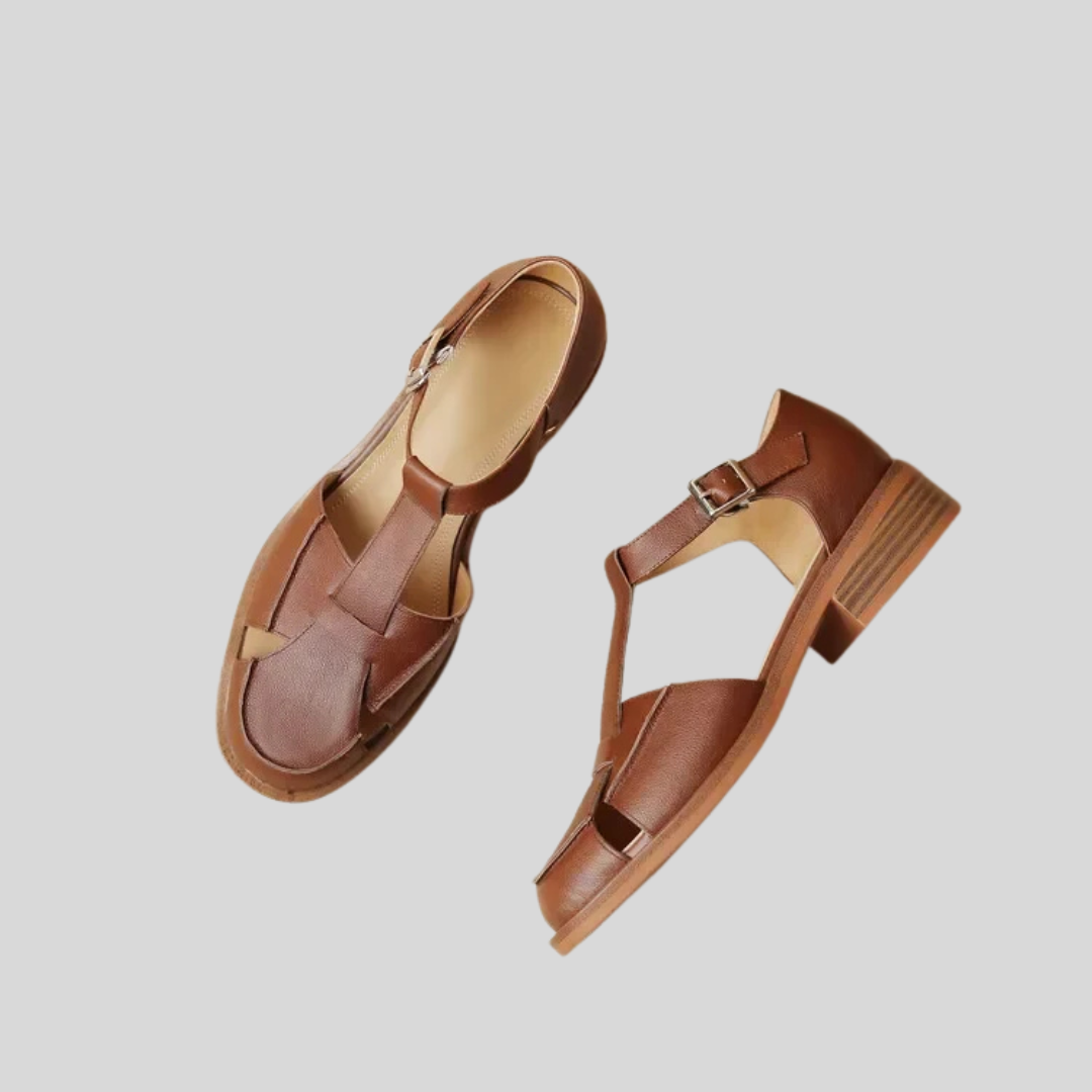 JESSICA™ – SANDÁLIAS DE COURO ESTILO MARY JANE