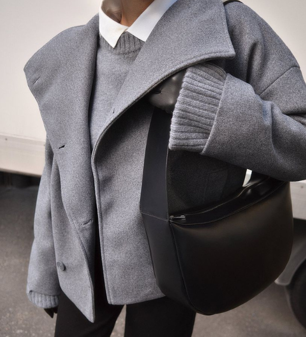 SERENA™ – CASACO CURTO REVERSÍVEL COM GOLA AMPLA