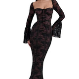 ALEGRA™ – VESTIDO LONGO DE RENDA COM ELEGÂNCIA ROMÂNTICA