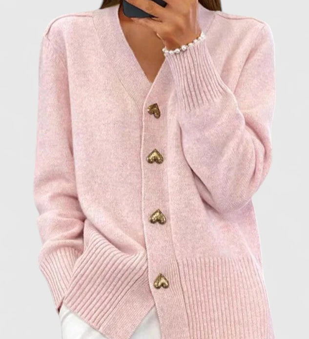 CELINA™ – CARDIGAN ELEGANTE COM BOTÕES