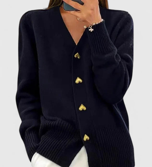CELINA™ – CARDIGAN ELEGANTE COM BOTÕES