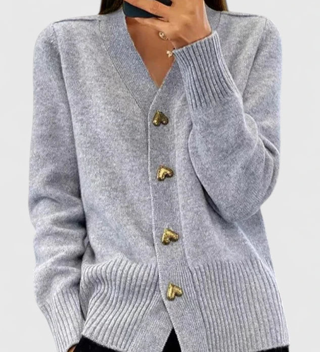 CELINA™ – CARDIGAN ELEGANTE COM BOTÕES