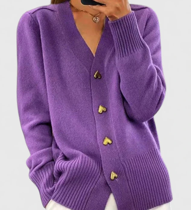 CELINA™ – CARDIGAN ELEGANTE COM BOTÕES