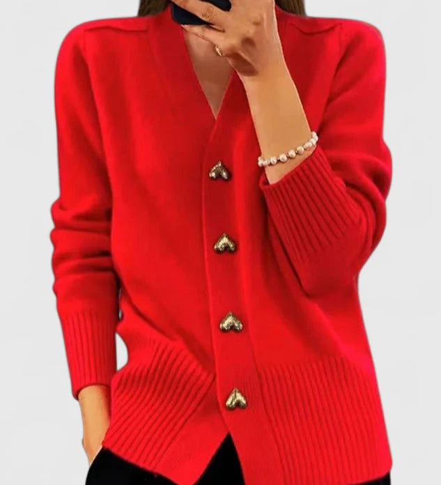 CELINA™ – CARDIGAN ELEGANTE COM BOTÕES