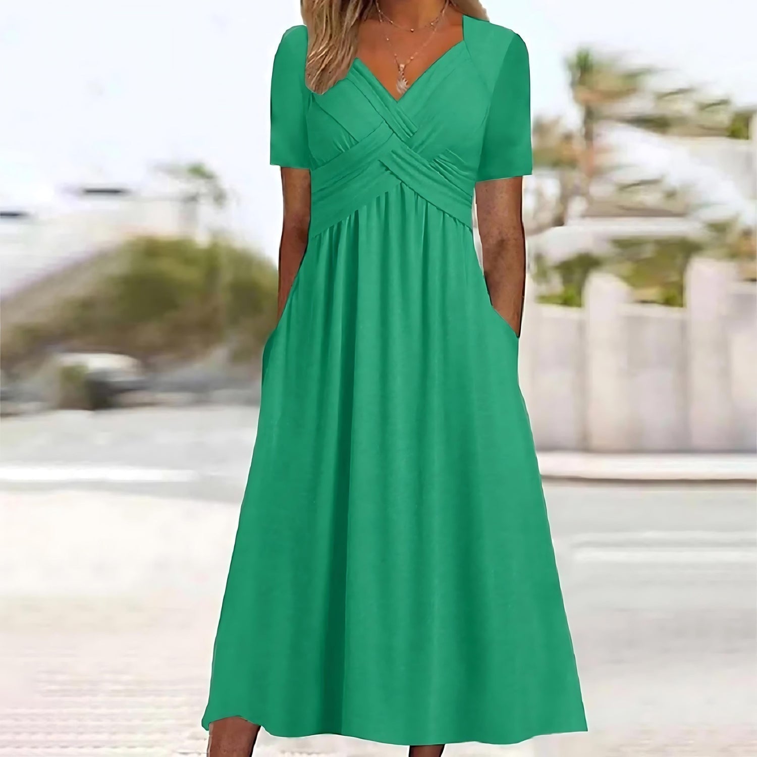 JASMIN™ – VESTIDO MIDI ELEGANTE COM EXPRESSÃO REFINADA E FEMININA