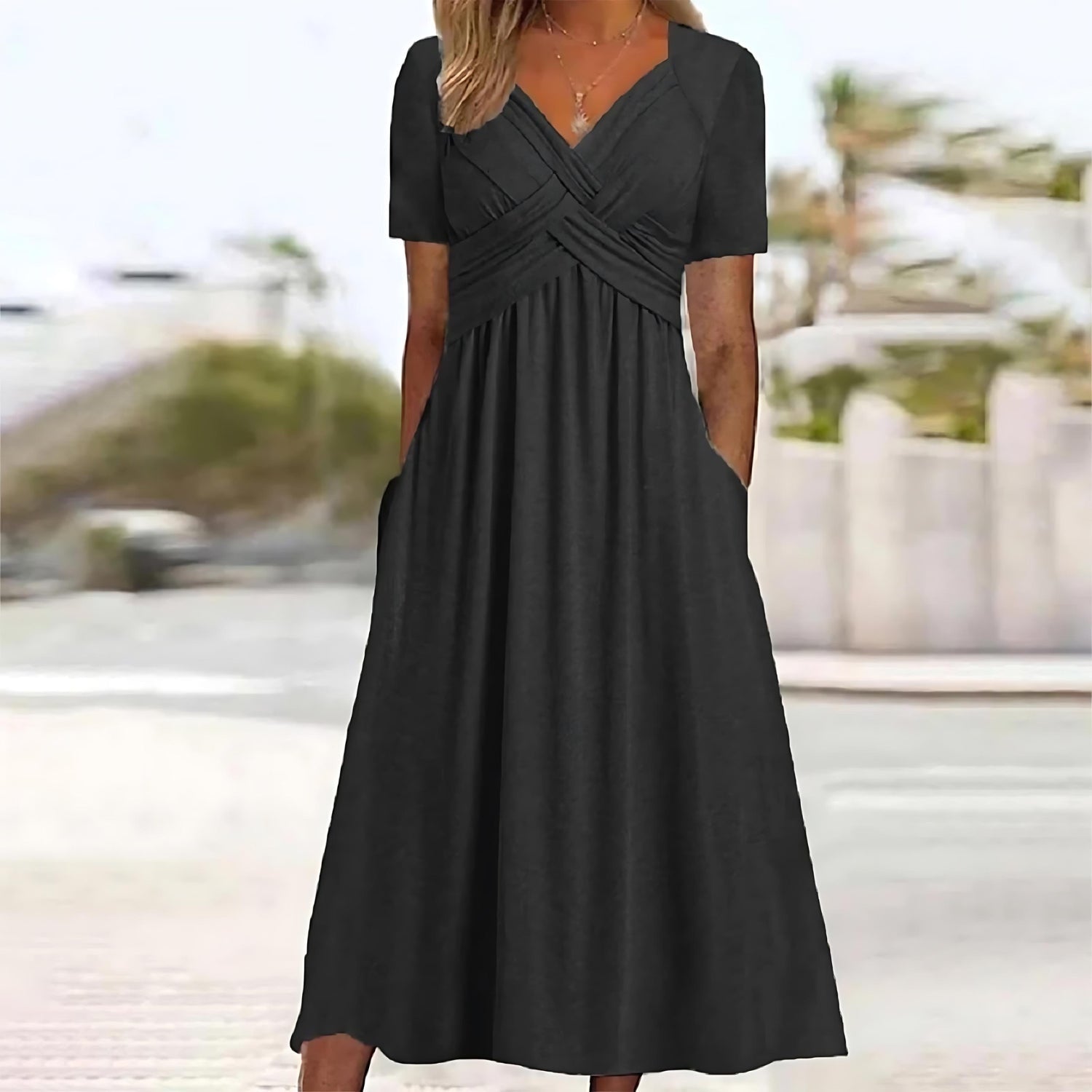 JASMIN™ – VESTIDO MIDI ELEGANTE COM EXPRESSÃO REFINADA E FEMININA