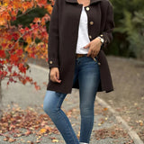 CORINNE™ – CASACO CLÁSSICO OVERSIZED COM BOTÕES